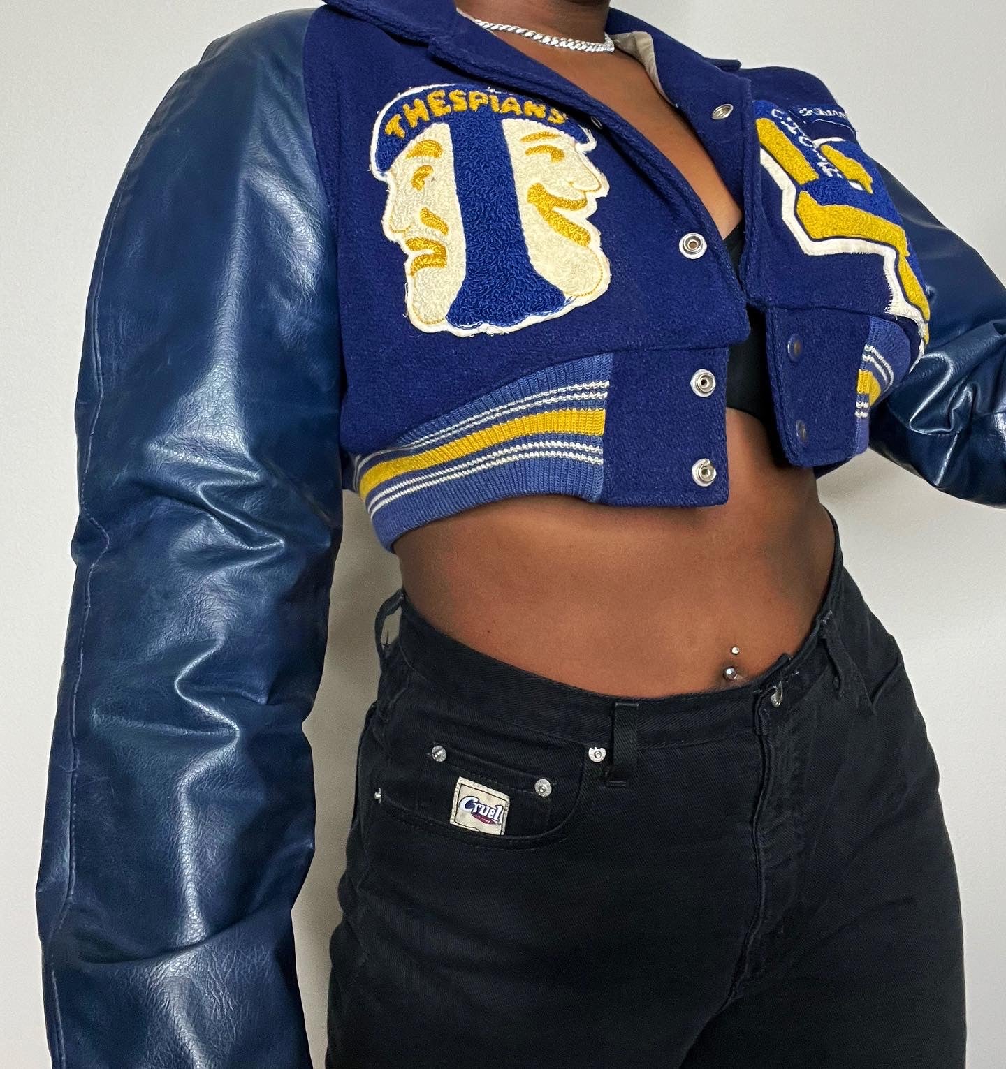 Vintage Varsity Cropped Jacket