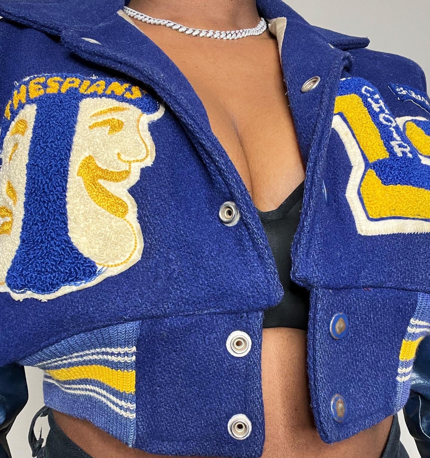 Vintage Varsity Cropped Jacket