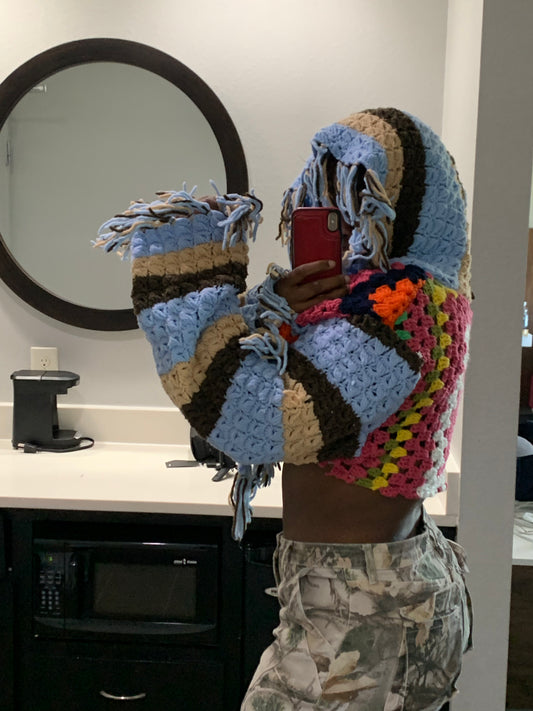 Cropped Hoodie Knit | SWAGGED OUT